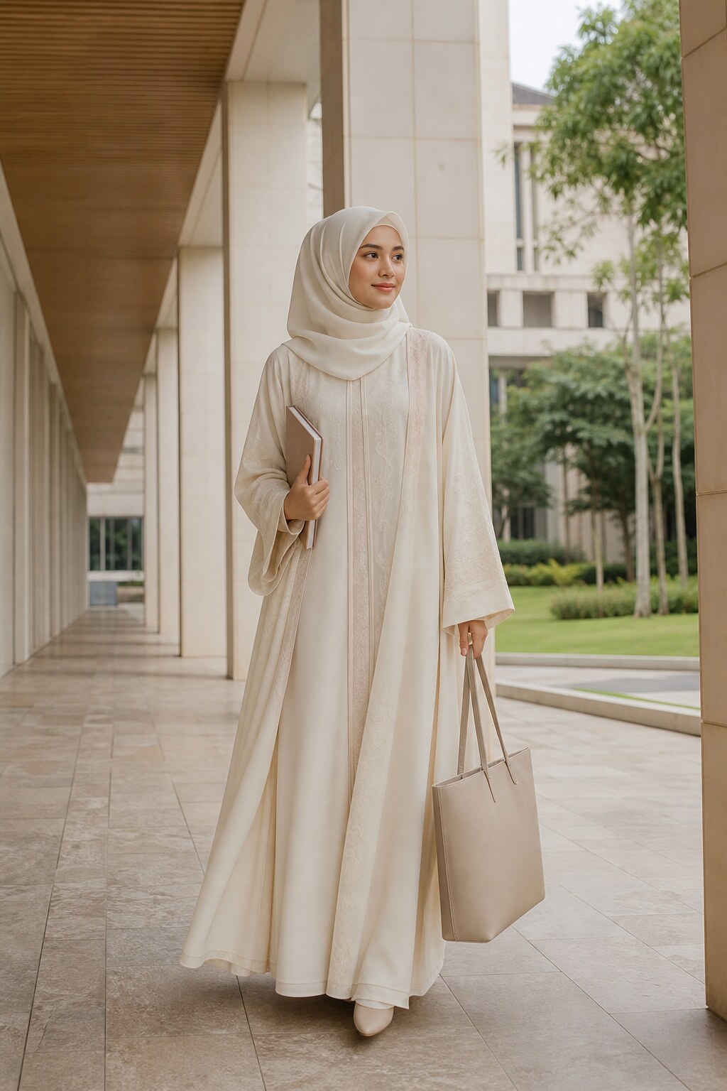 Siluet abaya syari Meraya