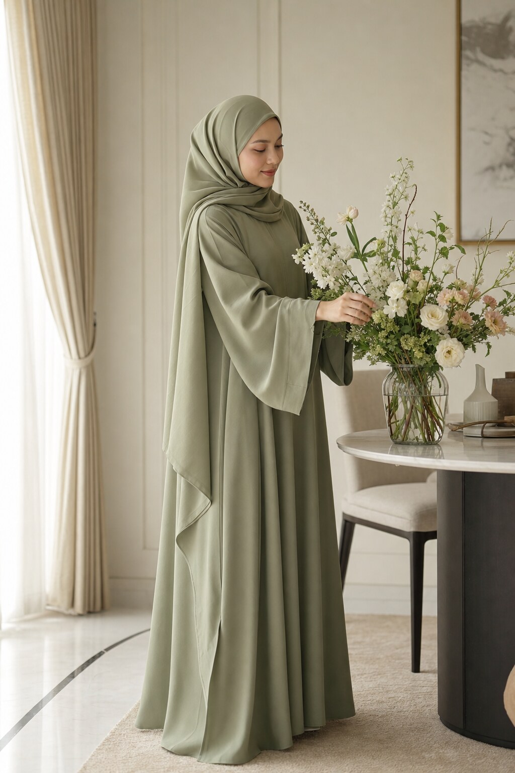Salma Olive Abaya sehari-hari